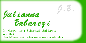 julianna babarczi business card